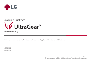 Manual LG 45GS95QE-B UltraGear Monitor LED