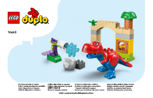 Vadovas Lego set 10463 Duplo Voriukas tiranozauras prieš Žaliąjį gobliną