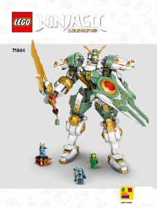 Használati útmutató Lego set 71860 Ninjago Lloyd titánpáncélja a 15. évfordulóra
