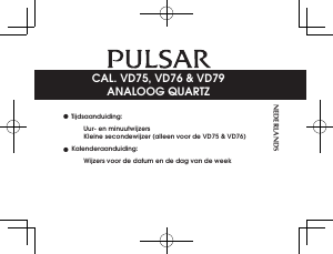Handleiding Pulsar VD75 Uurwerk
