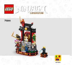 Vadovas Lego set 71866 Ninjago 15-ųjų metinių nindzių personažų ekspozicija