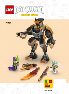 Használati útmutató Lego set 71854 Ninjago Cole akciórobotja és Sárkány Zane