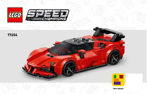 Rokasgrāmata Lego set 77254 Speed Champions Ferrari SF90 XX Stradale sporta auto