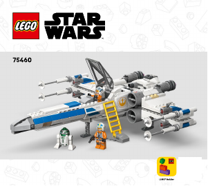 Manuál Lego set 75460 Star Wars Stíhačka X-Wing Starfighter Nové republiky