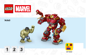 Manual Lego set 76343 Super Heroes Epic Battle - Hulkbuster vs. The Hulk