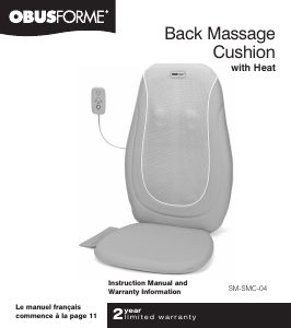 Mode d’emploi ObusForme SM-SMC-04 Appareil de massage