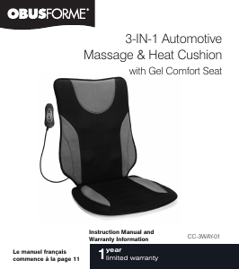 Manual ObusForme CC-3WAY-01 Massage Device