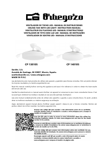 Mode d’emploi Orbegozo CP 138105 Ventilateur de plafond