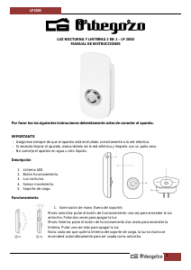 Manual Orbegozo LP 2000 Luz noturna