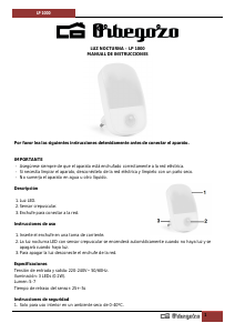 Bruksanvisning Orbegozo LP 1000 Nattlampa