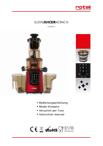 Bedienungsanleitung Rotel U4294CH Entsafter