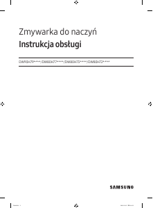 Instrukcja Samsung DW80H73QBI0 Zmywarka