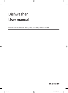 Manual Samsung DW80H77YBFF Dishwasher
