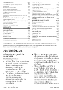 Manual Smeg A10G002PTX Fogão