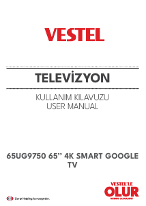 Kullanım kılavuzu Vestel 65UG9750 LED televizyon