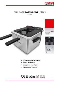 Mode d’emploi Rotel U1762CH Friteuse