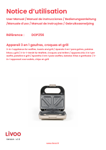 Manual de uso Livoo DOP256C Grill de contacto