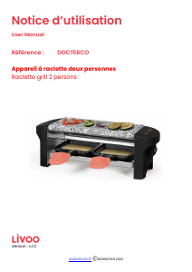 Manual Livoo DOC156CO Raclette Grill