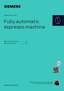 Bruksanvisning Siemens TQ923G03 Kaffebryggare