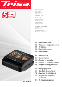 Bruksanvisning Trisa Snack Mate Smörgåsgrill