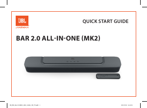Kullanım kılavuzu JBL Bar 2.0 All-in-one (MK2) Ev sinema sistemi