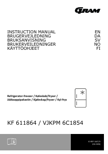 Käyttöohje Gram KF 611864 Jääkaappipakastin