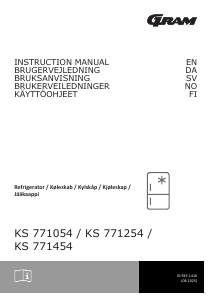 Brugsanvisning Gram KS 771454 Køleskab
