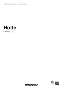 Mode d’emploi Gaggenau AW290110 Hotte aspirante