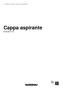 Manuale Gaggenau AW290110 Cappa da cucina