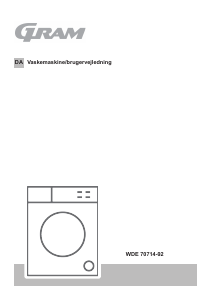 Brugsanvisning Gram WDE 70714-92 Vaskemaskine