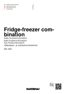 Brugsanvisning Gaggenau RB280330 Køle-fryseskab