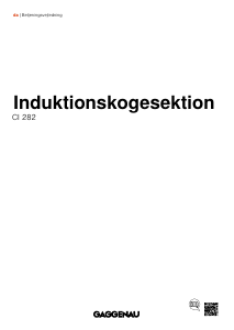 Brugsanvisning Gaggenau CI282102 Kogesektion
