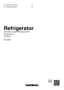 Εγχειρίδιο Gaggenau RC289370 Ψυγείο