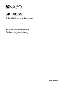 Bedienungsanleitung NABO SKI 4055 Kühl-gefrierkombination