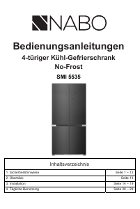 Bedienungsanleitung NABO SMI 5535 Kühl-gefrierkombination