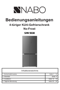 Bedienungsanleitung NABO SMI 5530 Kühl-gefrierkombination