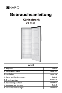 Bedienungsanleitung NABO KT 3516 Kühlschrank