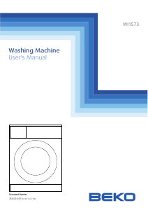 Manual BEKO WI 1573 Washing Machine