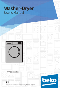 Manual BEKO HTV 8733 XS0 Washer-Dryer