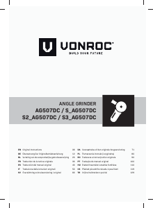 Mode d’emploi Vonroc S_AG507DC Meuleuse angulaire