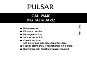 Handleiding Pulsar W440 Uurwerk