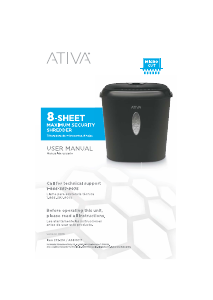 Manual Ativa A08MC17 Paper Shredder