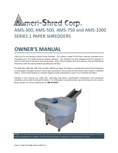 Manual Ameri-Shred AMS-500 Paper Shredder