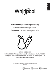 Bedienungsanleitung Whirlpool WHGF 6534 XK4E Kühl-gefrierkombination