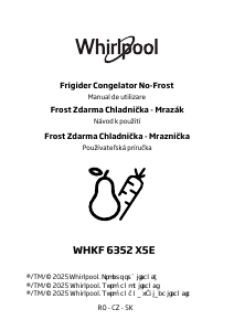 Návod Whirlpool WHKF 6352 X5E Chladnička s mrazničkou