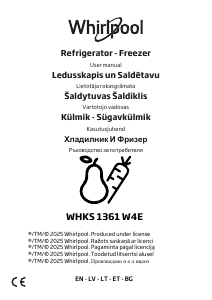 Rokasgrāmata Whirlpool WHKS 1361 W4E Ledusskapis ar saldētavu