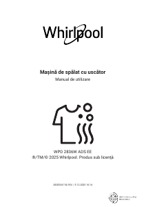 Manual Whirlpool WPD 2836W ADS EE Mașină de spalat cu uscator