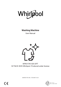 Manual Whirlpool WPM 97W ADS SPT Washing Machine