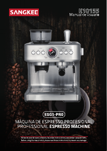 Manual de uso Sangkee K10155 Máquina de café espresso