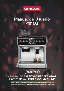 Manual de uso Sangkee K10161 Máquina de café espresso